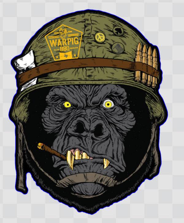 Gorilla WarPig BBQ Sticker